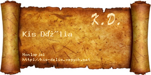 Kis Délia névjegykártya